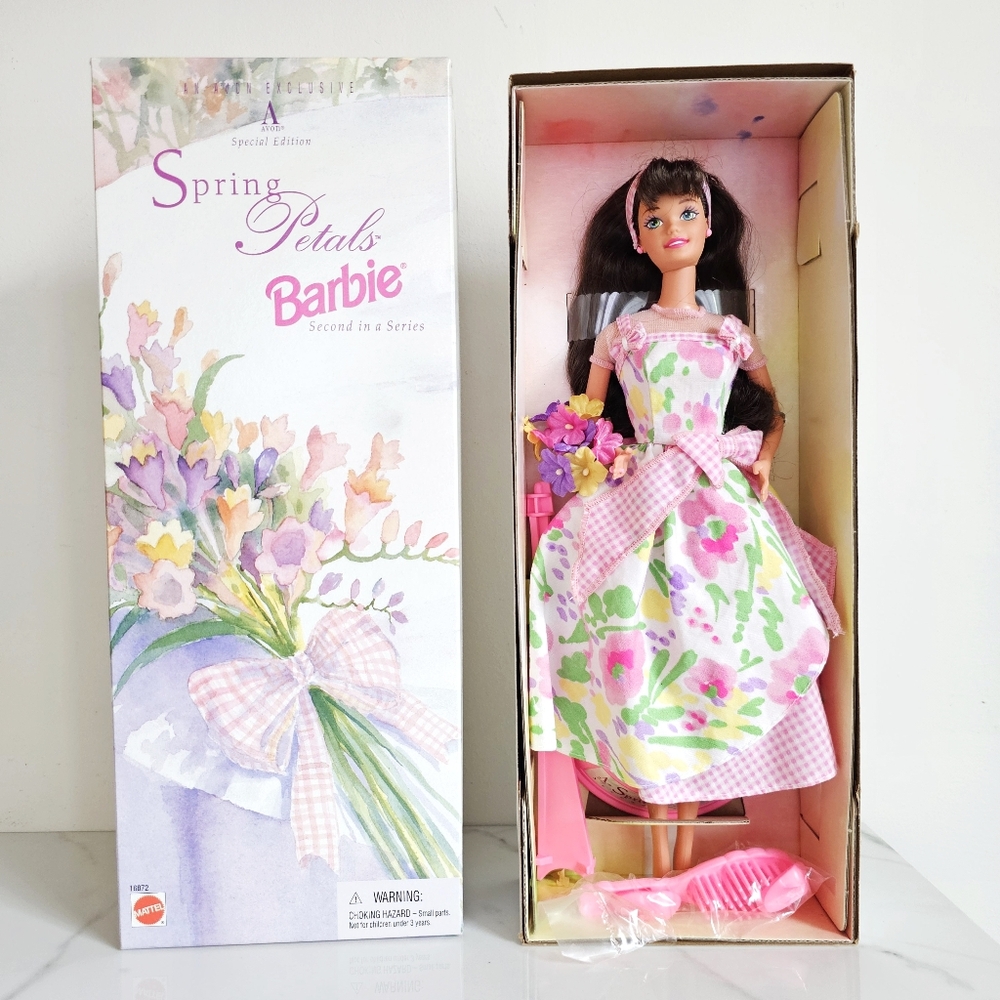 NEW Barbie Special Edition Avon Exclusive 1996 Spring Petals Colorful Doll